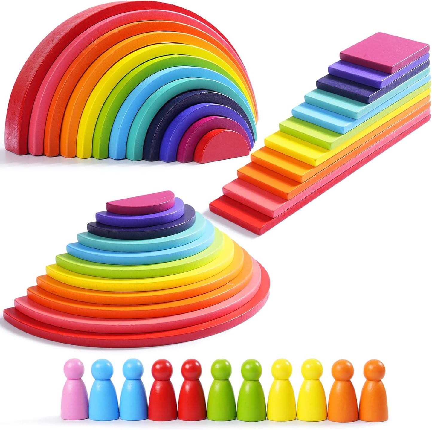Bloques Arcoiris Montessori de Construcción
