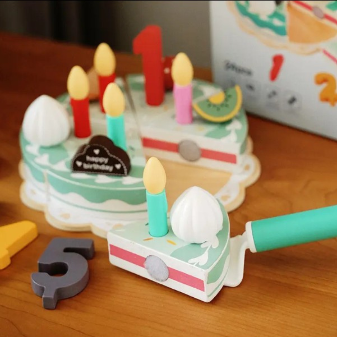 Pastel de Cumpleaños de Madera