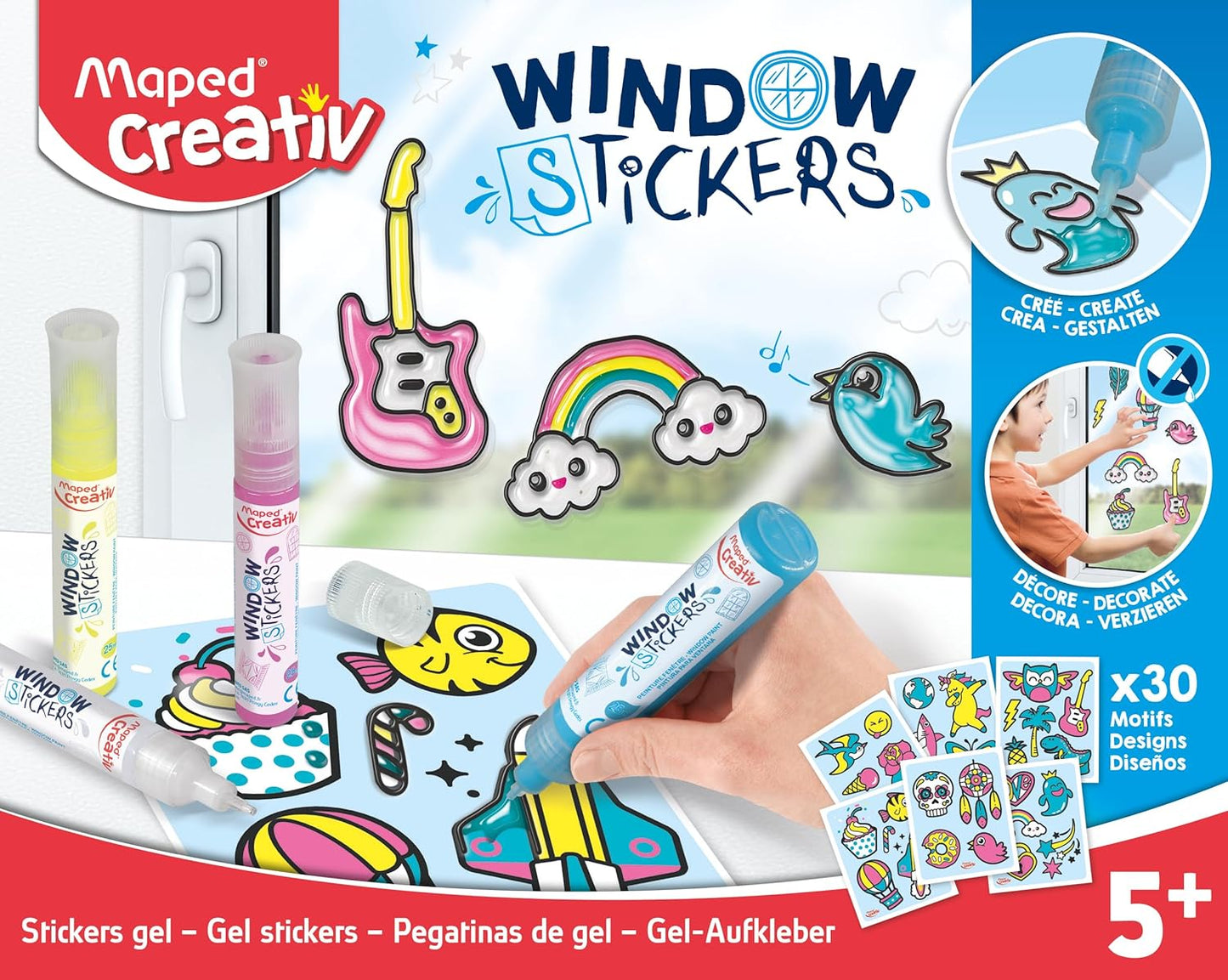 Stickers de gel color & Stick - Set de Manualidades