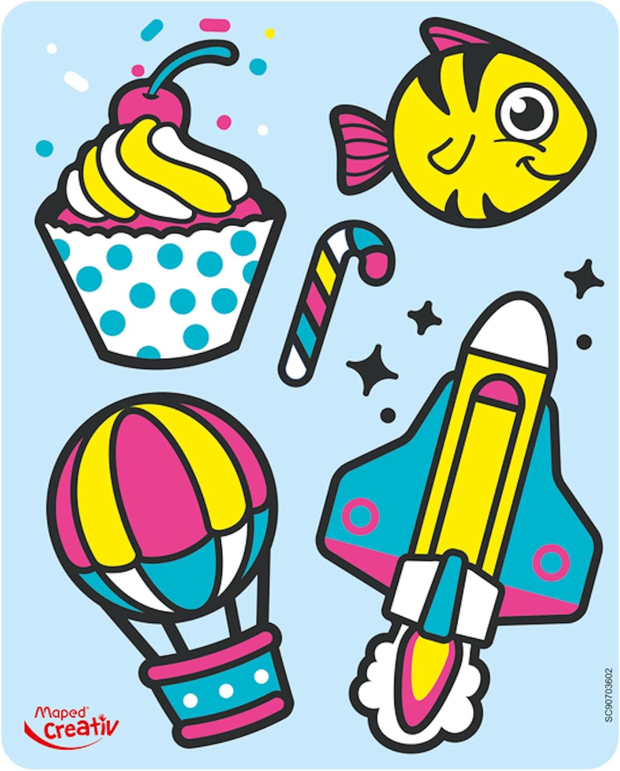 Stickers de gel color & Stick - Set de Manualidades
