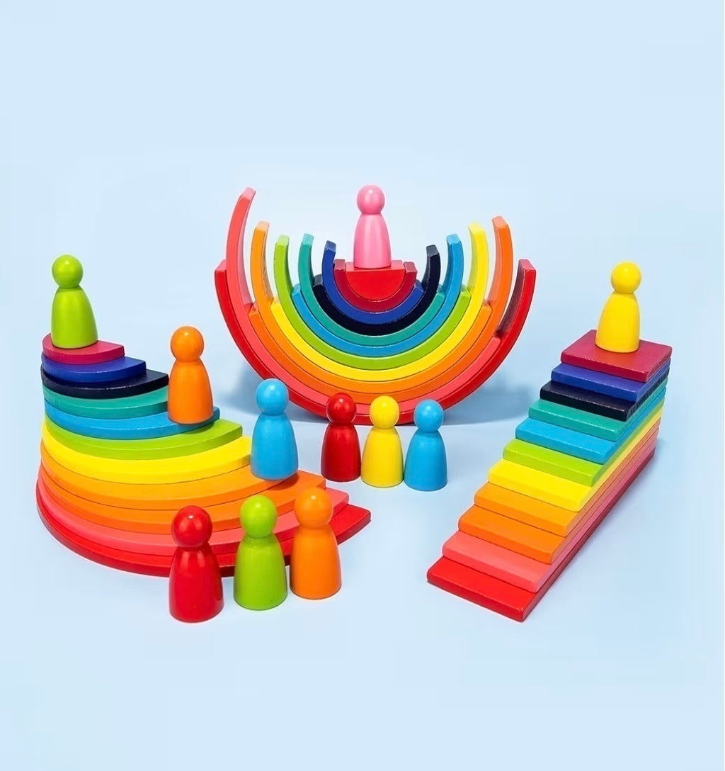 Bloques Arcoiris Montessori de Construcción