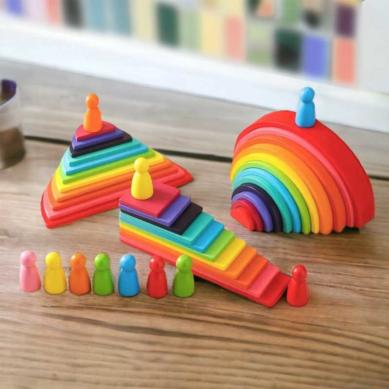 Bloques Arcoiris Montessori de Construcción