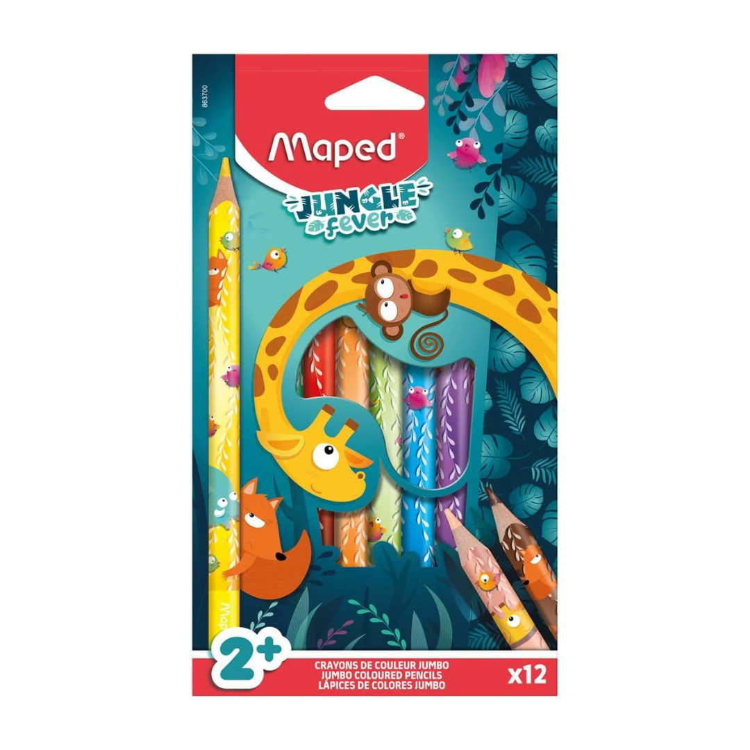 Lápices Jumbo Jungle Fever x 12