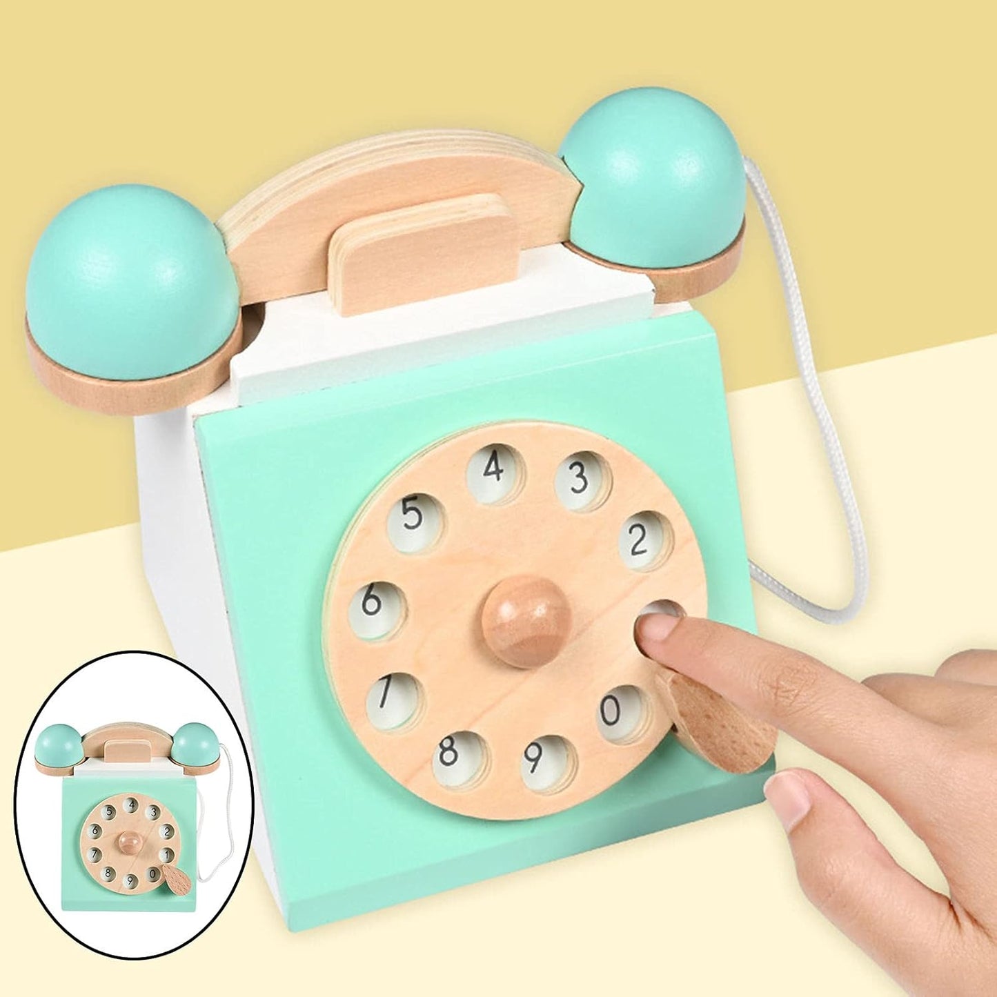 Teléfono Clásico de madera
