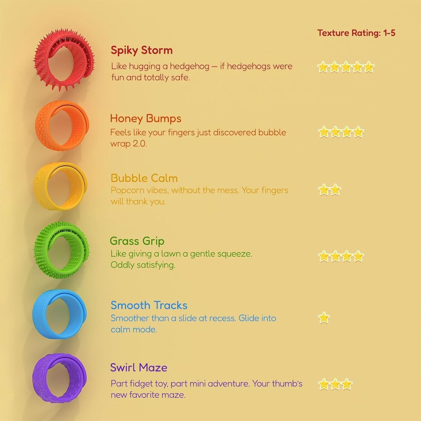 Juego de Brazaletes Sensorial