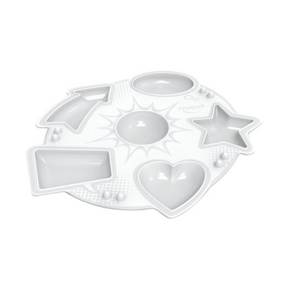 Paleta de Pintura  de Plástico Blanco