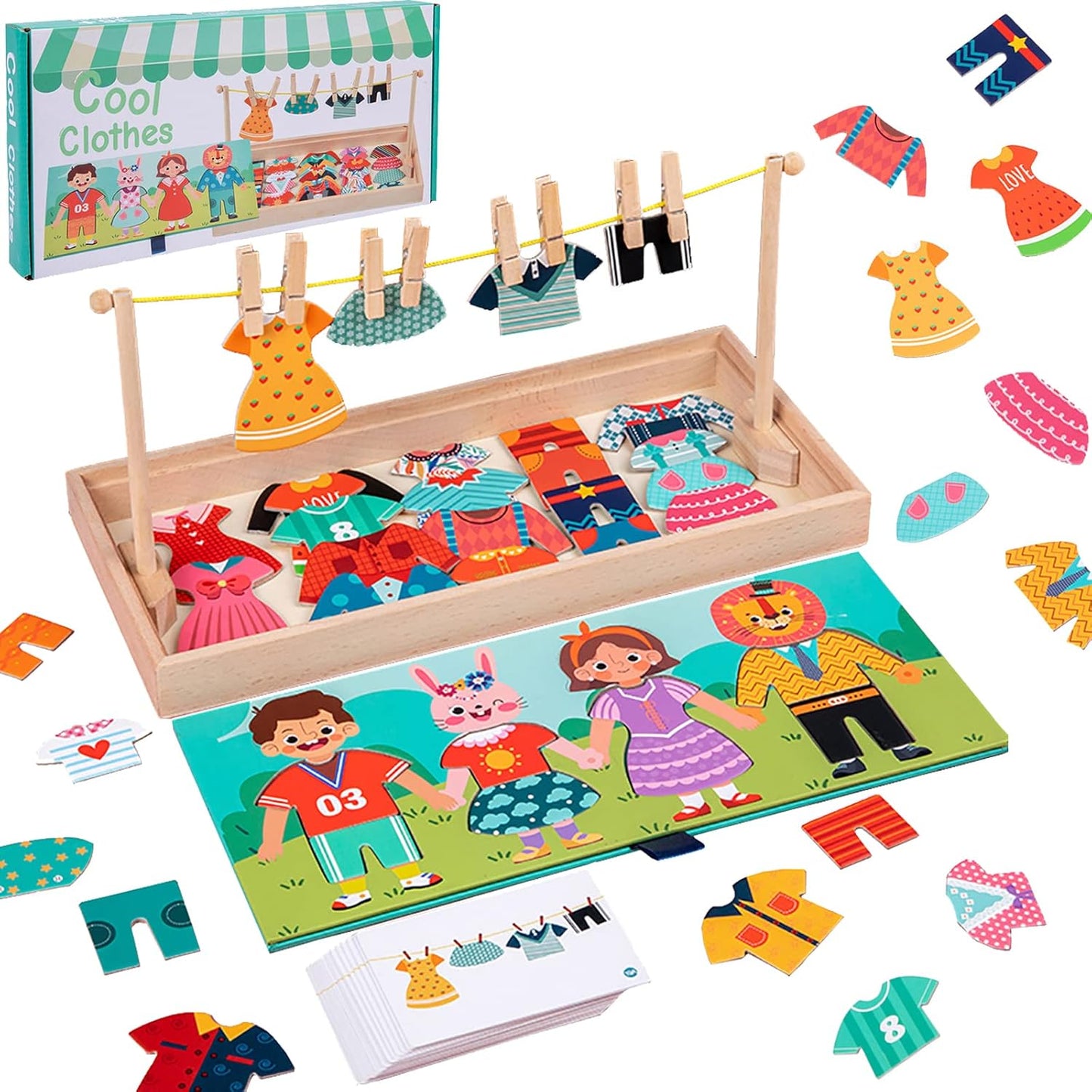 Juego Vestir y Colgar Ropa Montessori