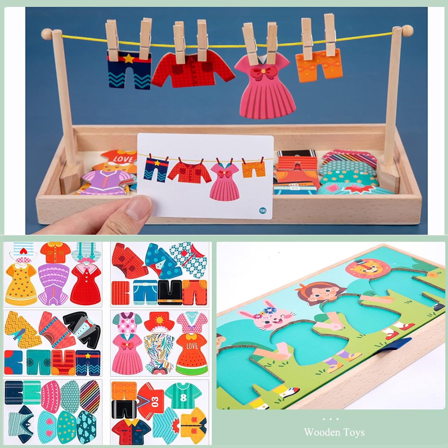 Juego Vestir y Colgar Ropa Montessori