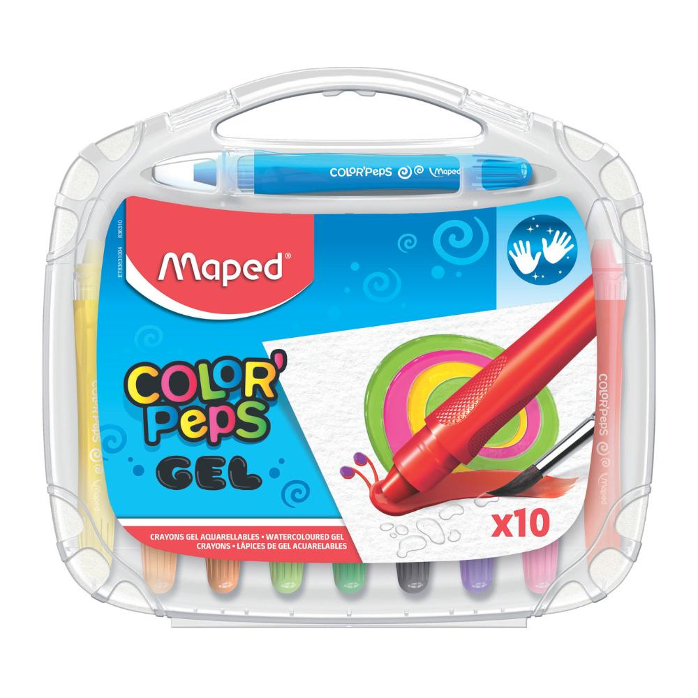 Crayones Acuarelables Gel Maped - Estuche 10 unidades