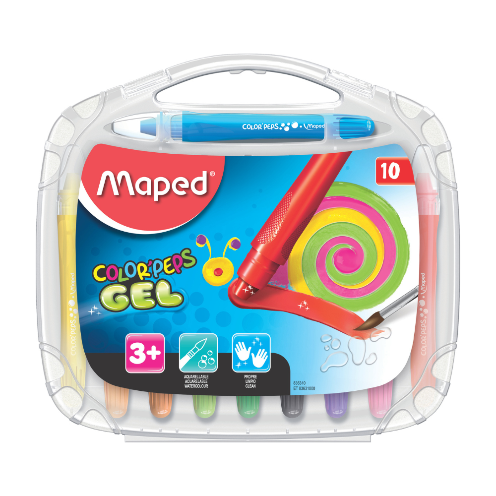 Crayones Acuarelables Gel Maped - Estuche 10 unidades