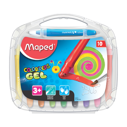 Crayones Acuarelables Gel Maped - Estuche 10 unidades