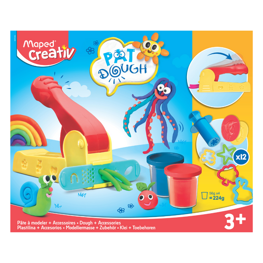 Pat Dough-4 Botes +12 Accesorios Prensa