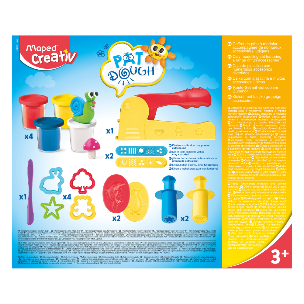 Pat Dough-4 Botes +12 Accesorios Prensa