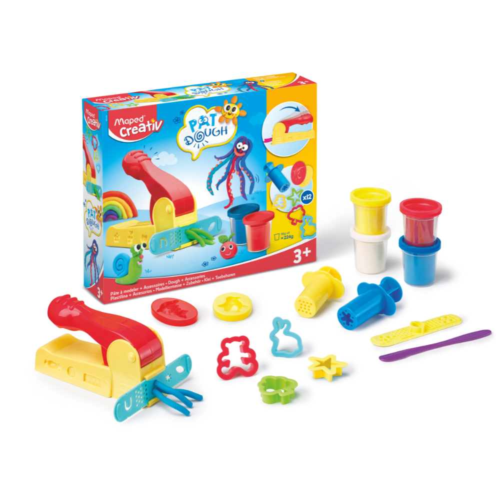 Pat Dough-4 Botes +12 Accesorios Prensa