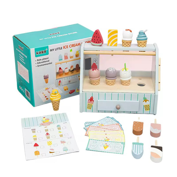 Edutree Juego De Heladería De Madera Con Bolsa, 39 Piezas | Cuotas sin