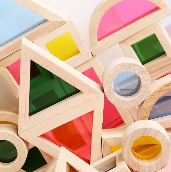 Bloques de Construccion de Madera Traslucidos