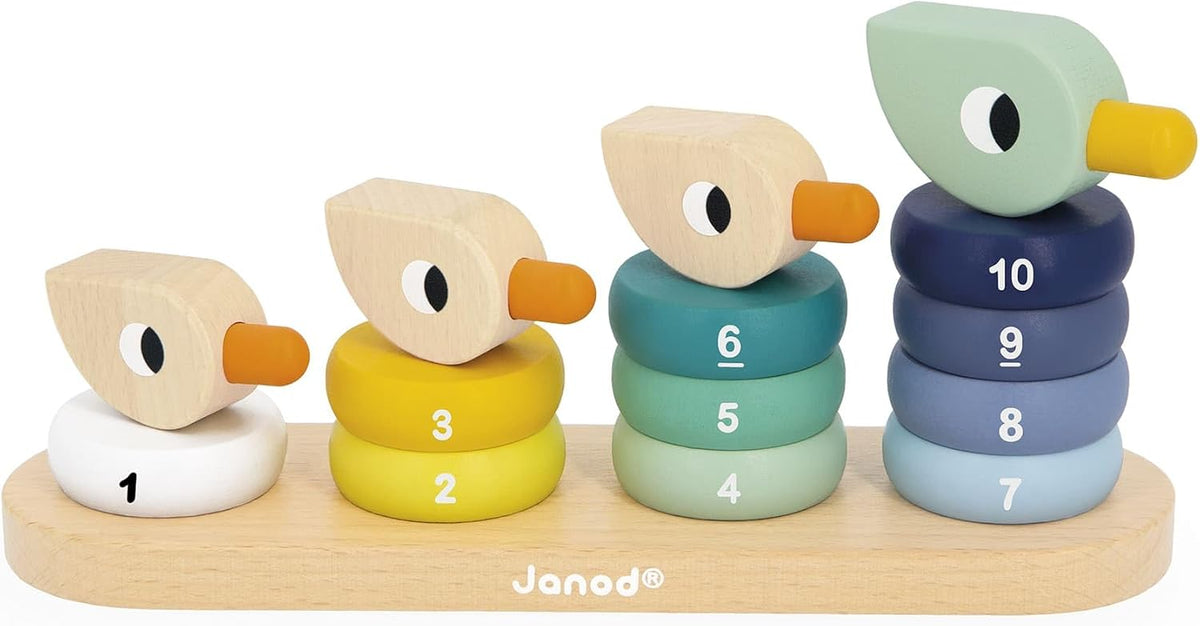 Apilable de Patitos de Madera
