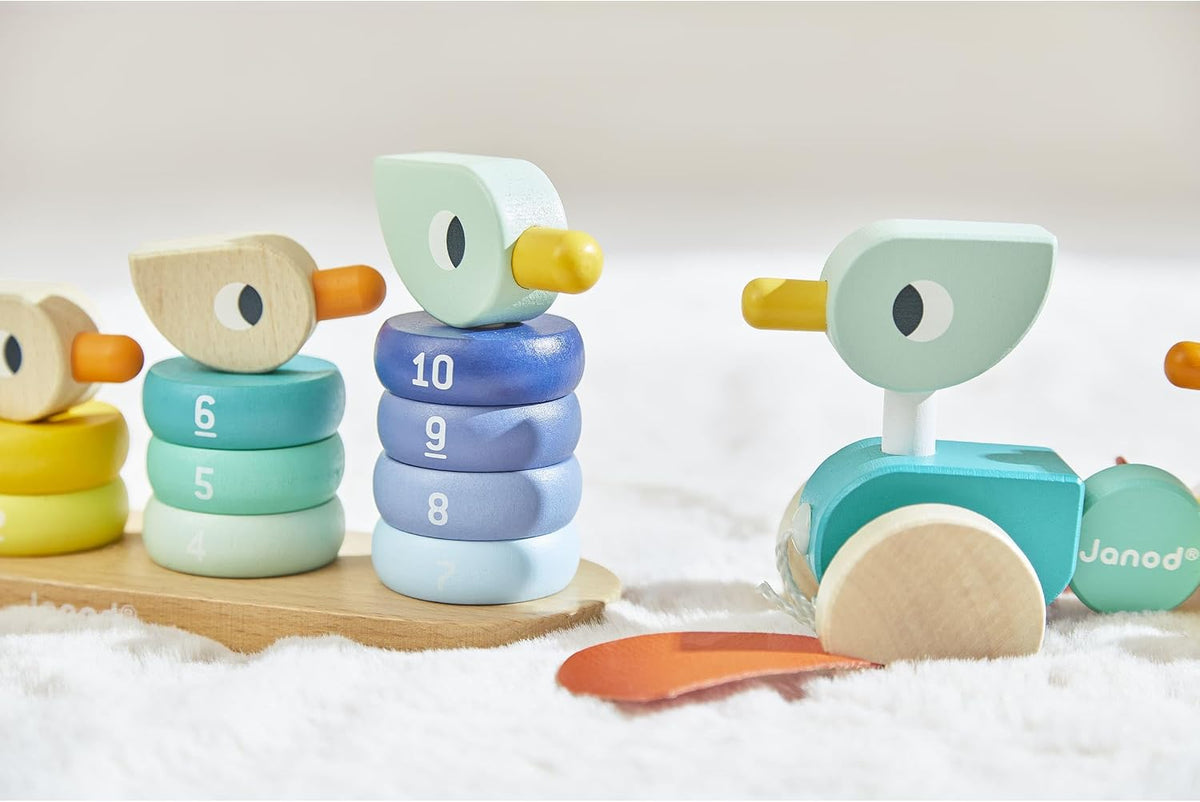 Apilable de Patitos de Madera