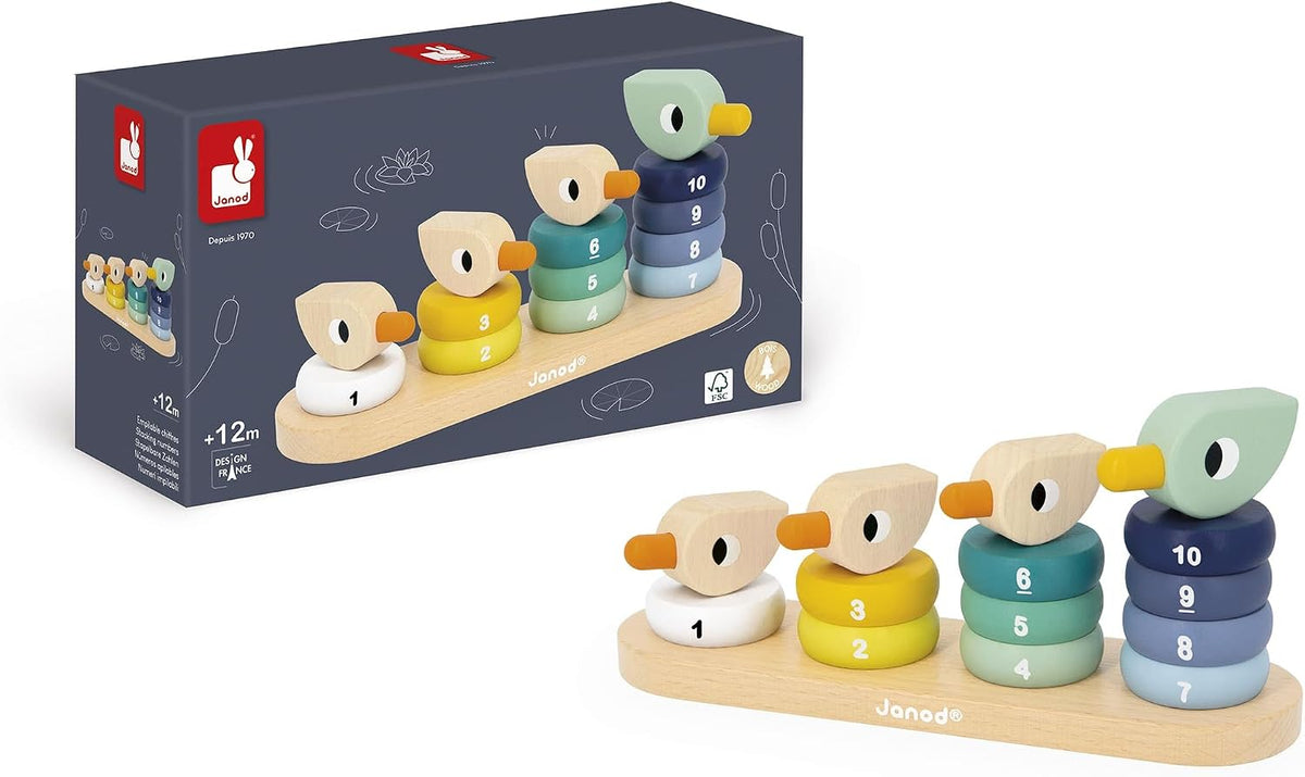 Apilable de Patitos de Madera