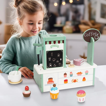 Juego de Cafetera y Reposteria de madera 2 en 1