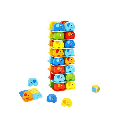 Juego de Apilar Elefantes de Madera