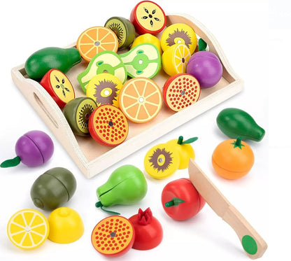 Juego Frutas de Madera Montessori Imantado