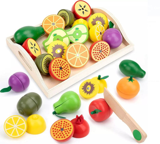 Juego Frutas de Madera Montessori Imantado