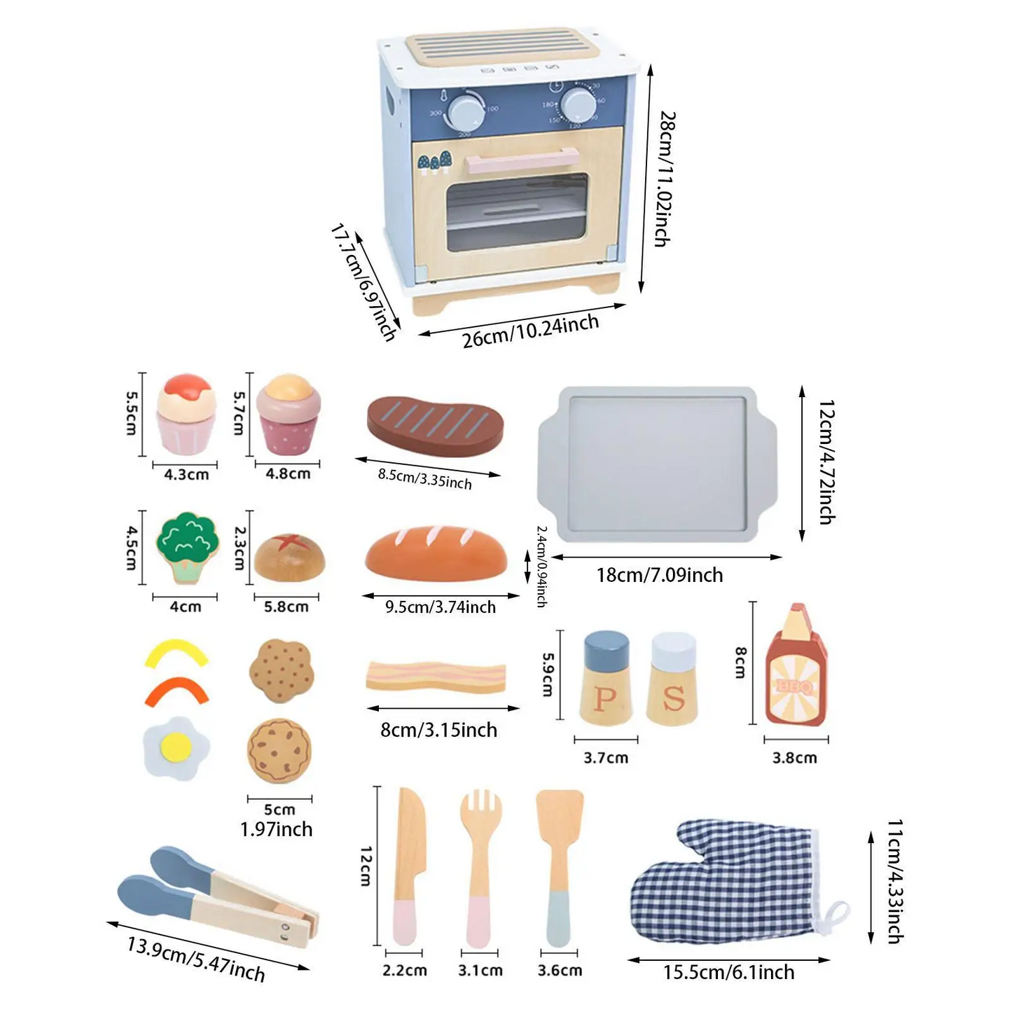 Juego de Horno de Madera