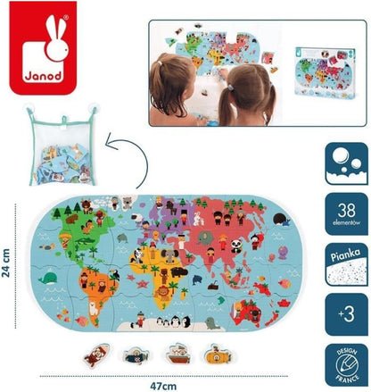 Mapa del Mundo de Baño