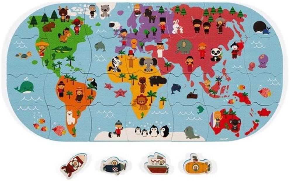 Mapa del Mundo de Baño
