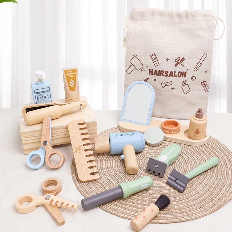 Set de Peluqueria de Madera