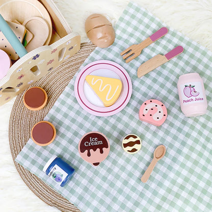 Set de Picnic con Cesta de Madera