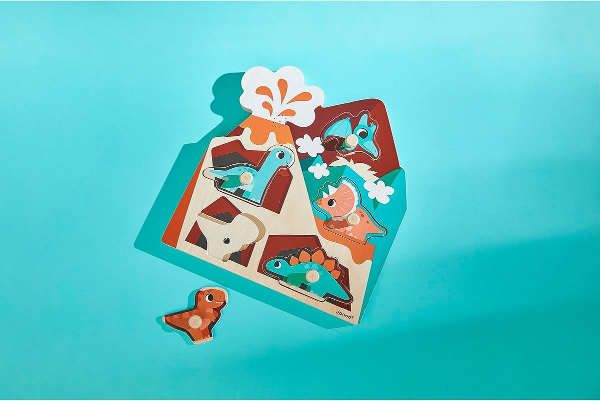 Puzzle Sonoro de Madera Dino