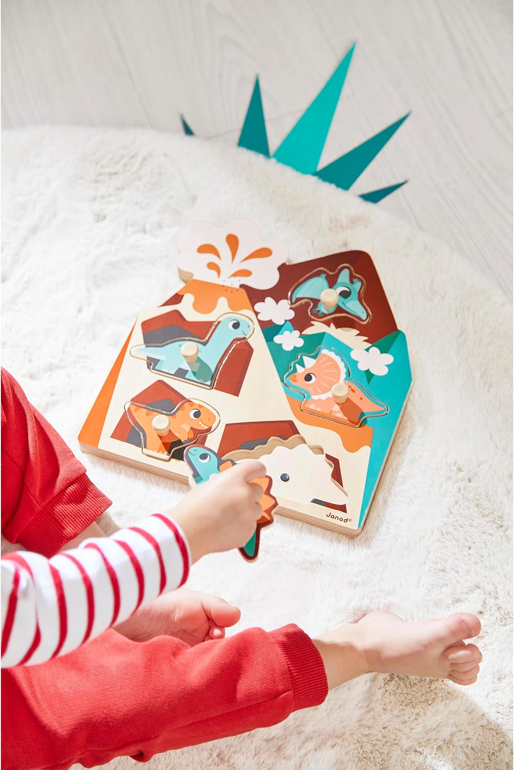 Puzzle Sonoro de Madera Dino
