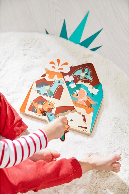 Puzzle Sonoro de Madera Dino