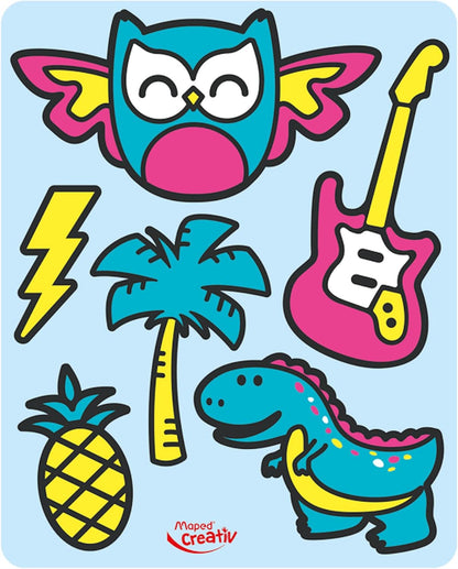 Stickers de gel color & Stick - Set de Manualidades