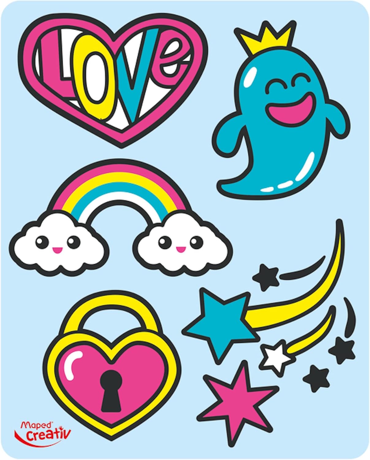 Stickers de gel color & Stick - Set de Manualidades