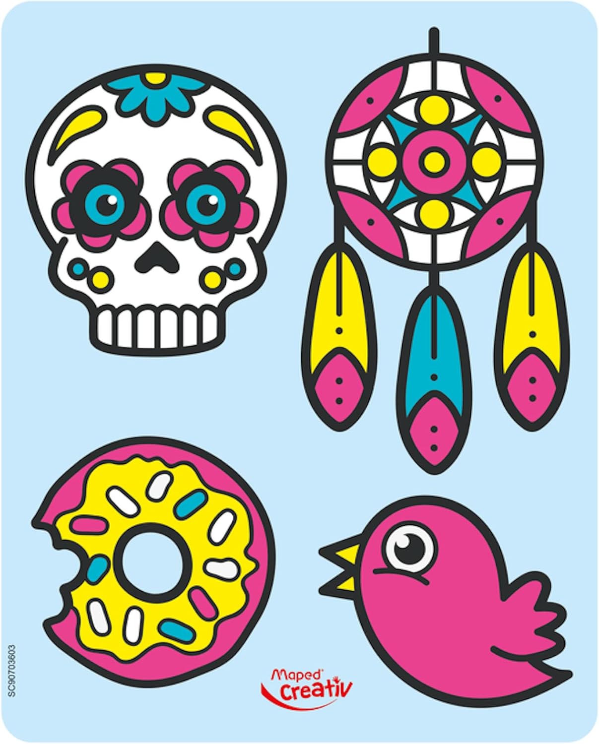 Stickers de gel color & Stick - Set de Manualidades