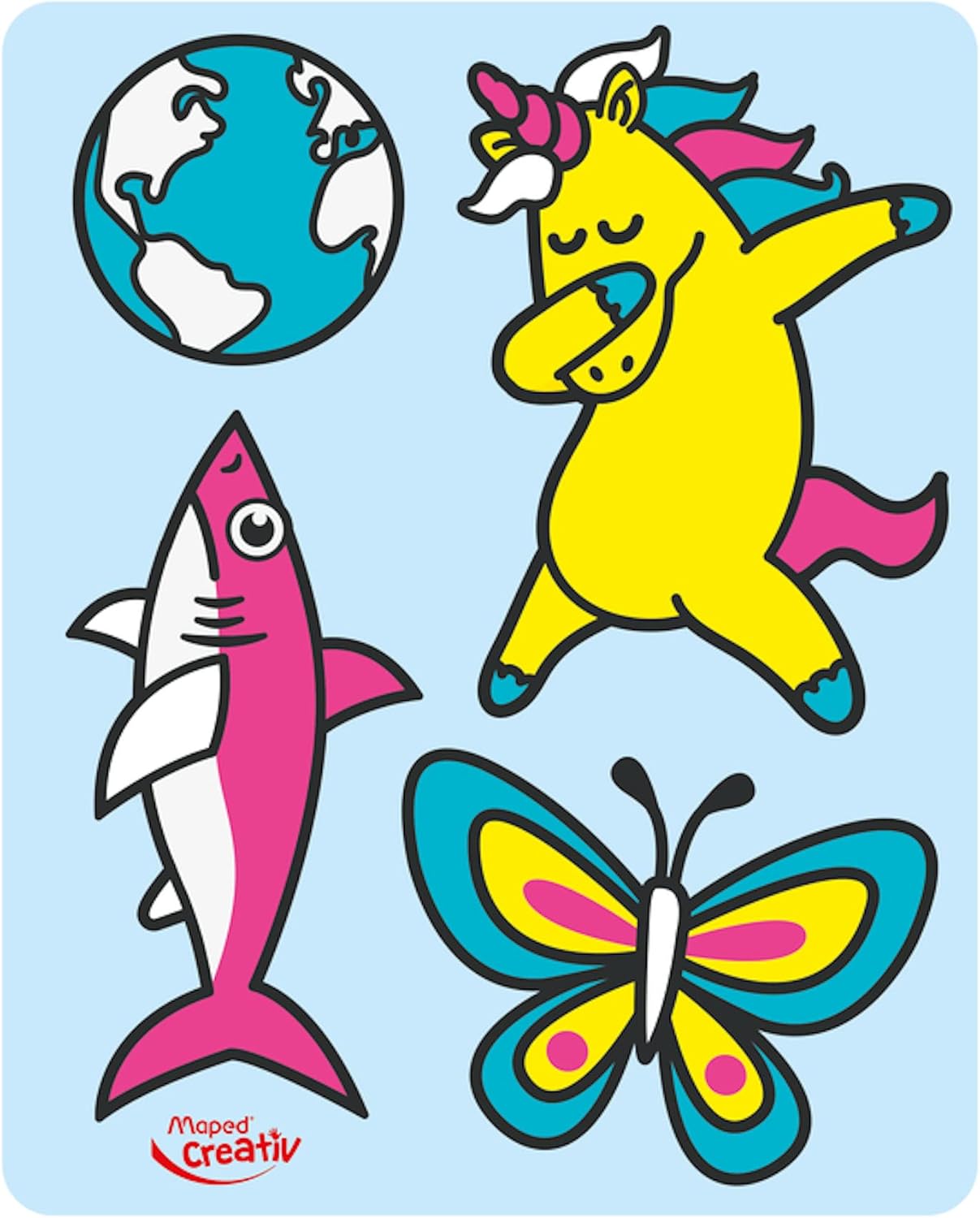 Stickers de gel color & Stick - Set de Manualidades