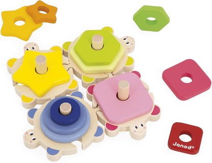 Tortugas Apilables de Madera
