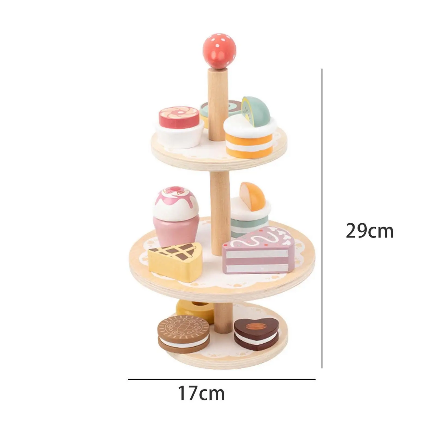 Juego de Pastel de Postre de Madera