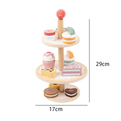 Juego de Pastel de Postre de Madera