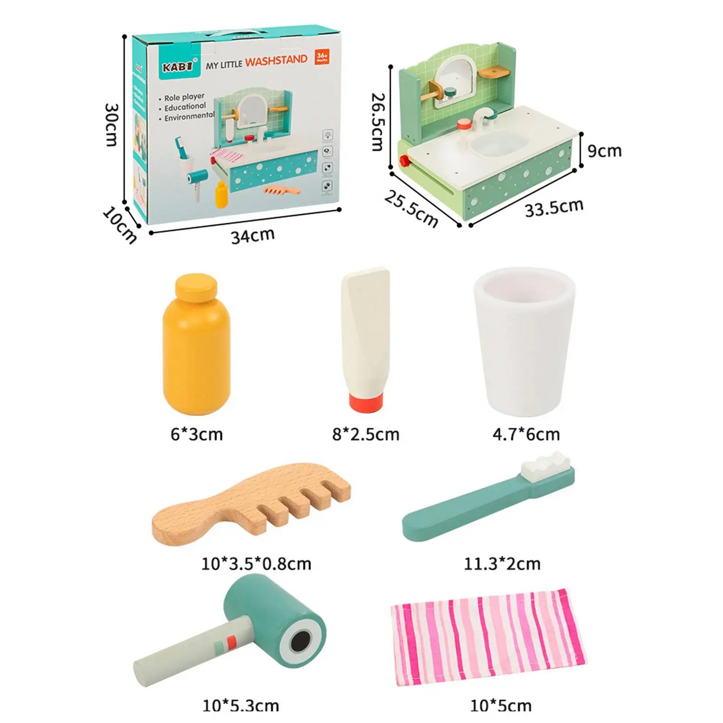 Juego de Lavadero de Madera