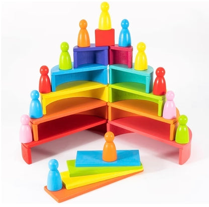 Bloques Arcoiris Montessori de Construcción
