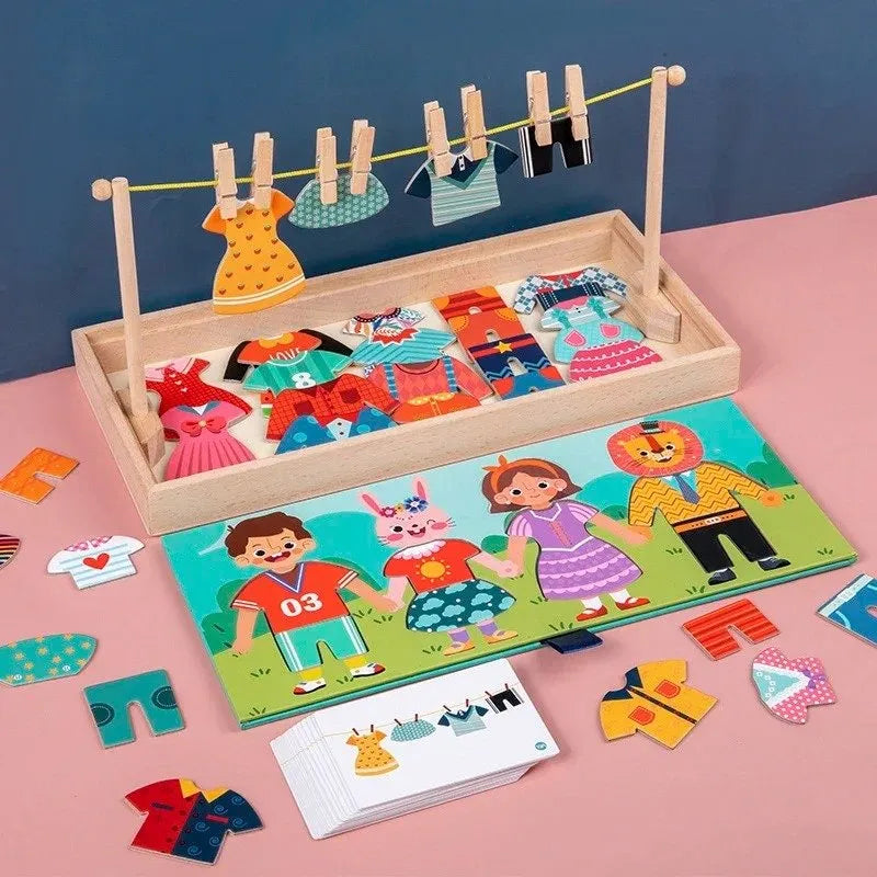 Juego Vestir y Colgar Ropa Montessori