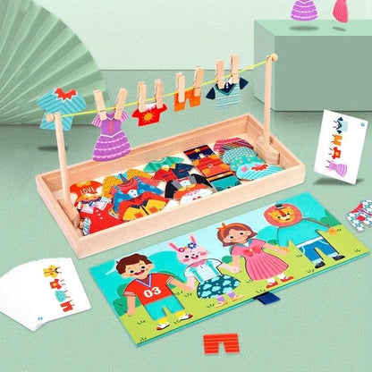 Juego Vestir y Colgar Ropa Montessori