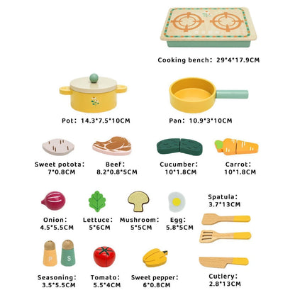 Set de Cocina Pequeña de Madera