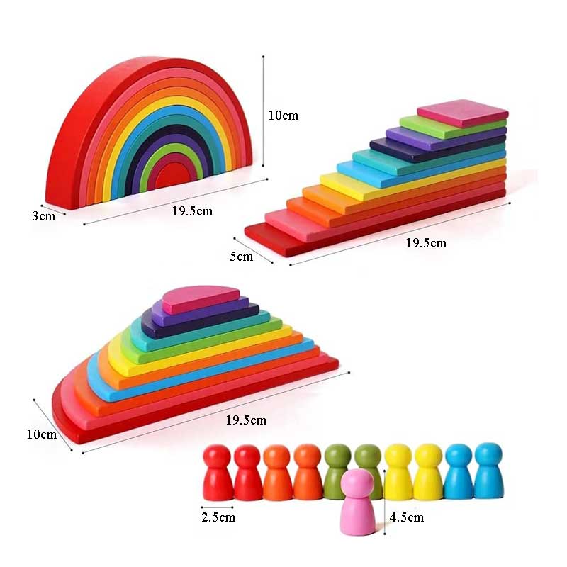 Bloques Arcoiris Montessori de Construcción